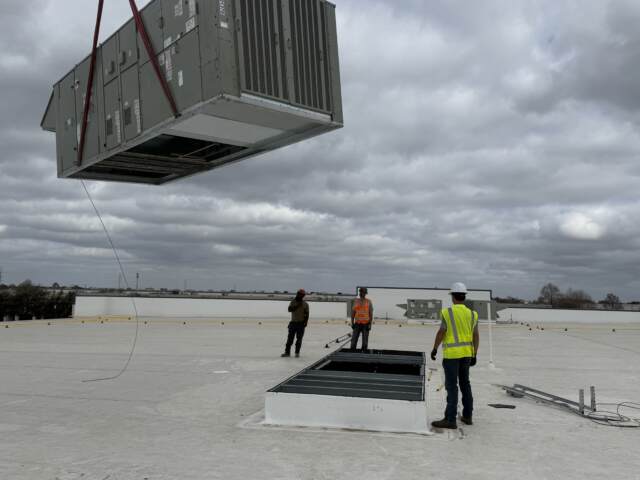 Commercial RTU installation at Sysgration — Plano, TX